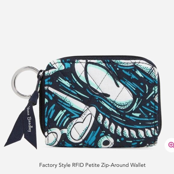 Vera Bradley Petite Zip-Around Wallet Shore Enough NWT - Picture 1 of 5